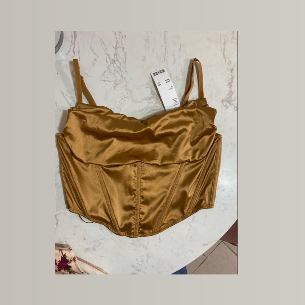 Gold rust corset top